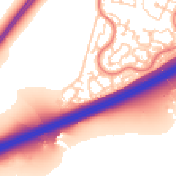 Daytime road noise heatmap for RG22 4FF