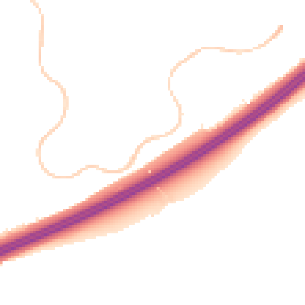 Night-time road noise heatmap for RG22 4FH