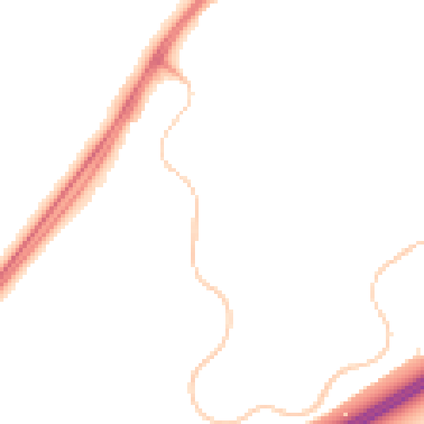 Night-time road noise heatmap for RG22 4FJ