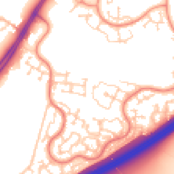 Daytime road noise heatmap for RG22 4FR