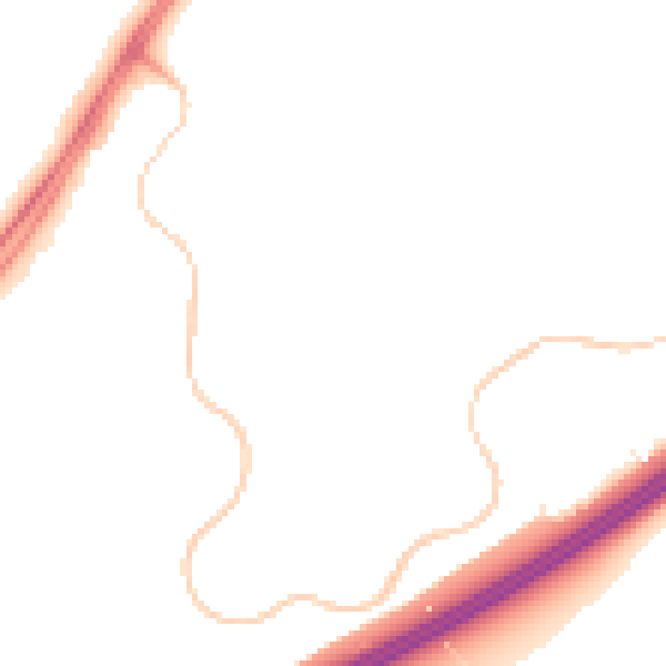 Night-time road noise heatmap for RG22 4FR