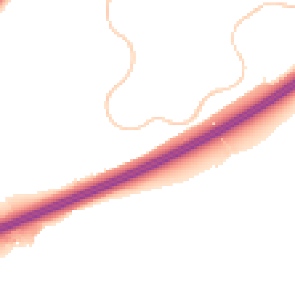 Night-time road noise heatmap for RG22 4FW