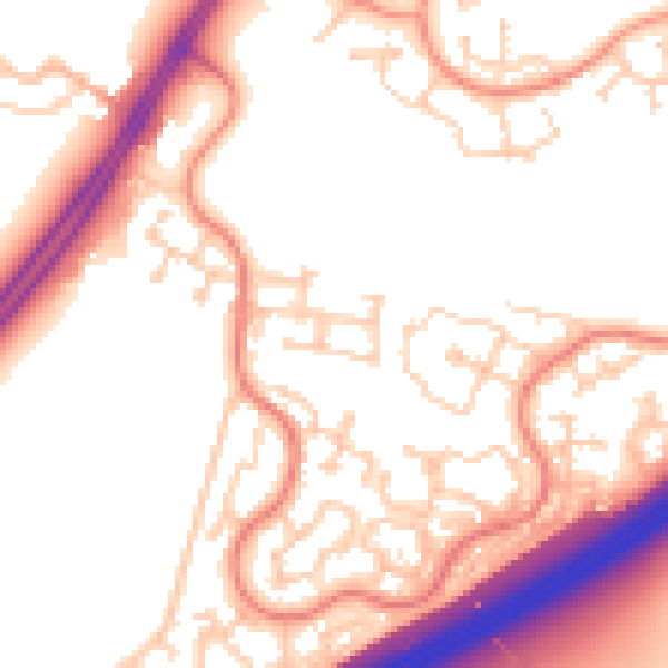 Daytime road noise heatmap for RG22 4FX