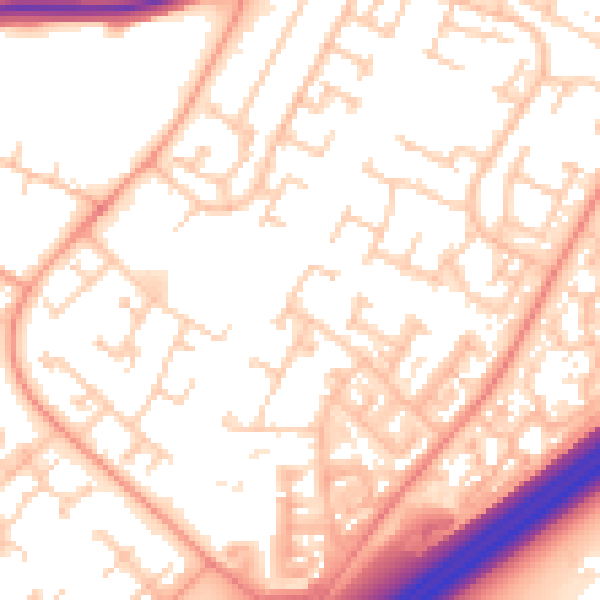 Daytime road noise heatmap for RG22 4JH