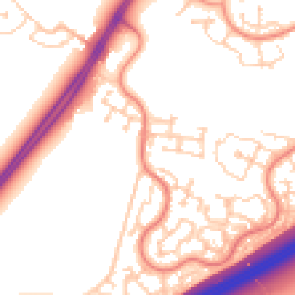 Daytime road noise heatmap for RG22 4PG