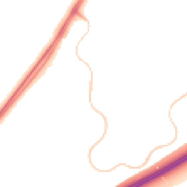 Night-time road noise heatmap for RG22 4PG