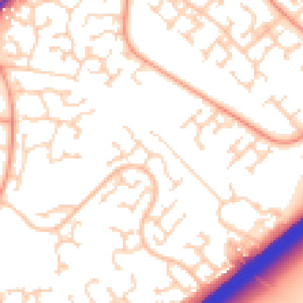 Daytime road noise heatmap for RG22 4QD