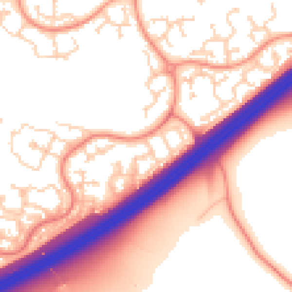 Daytime road noise heatmap for RG22 4QG