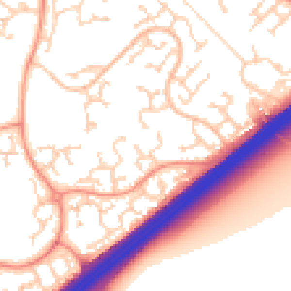 Daytime road noise heatmap for RG22 4QH