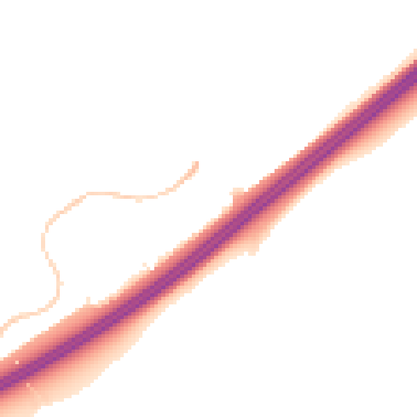 Night-time road noise heatmap for RG22 4QJ