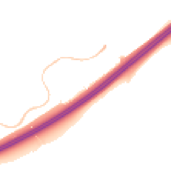 Night-time road noise heatmap for RG22 4QQ