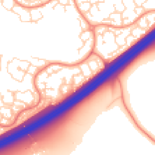 Daytime road noise heatmap for RG22 4QR