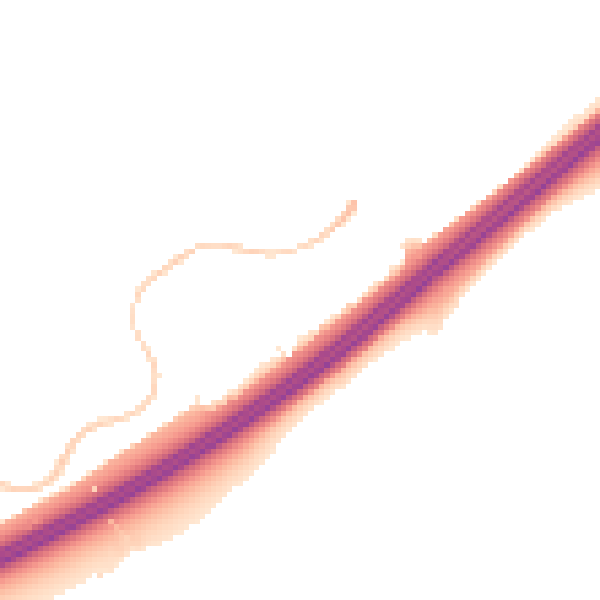 Night-time road noise heatmap for RG22 4QR