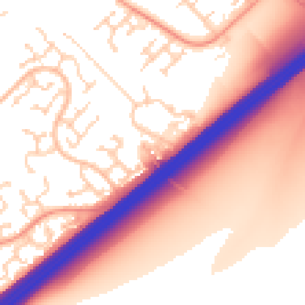 Daytime road noise heatmap for RG22 4RD
