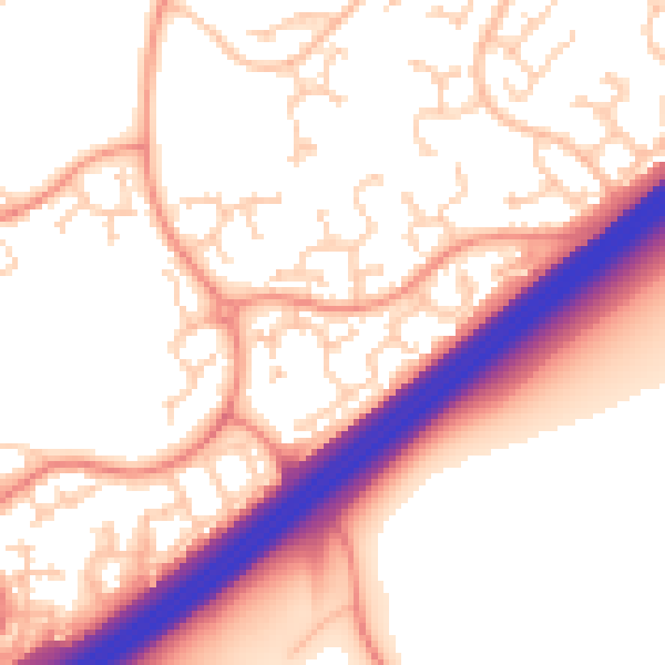Daytime road noise heatmap for RG22 4RL