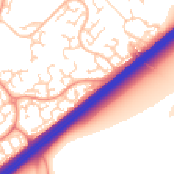 Daytime road noise heatmap for RG22 4RN