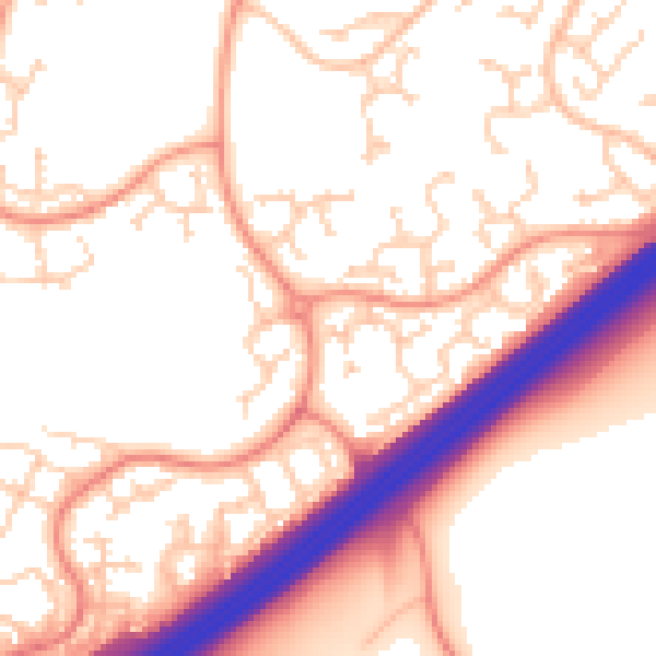 Daytime road noise heatmap for RG22 4RQ