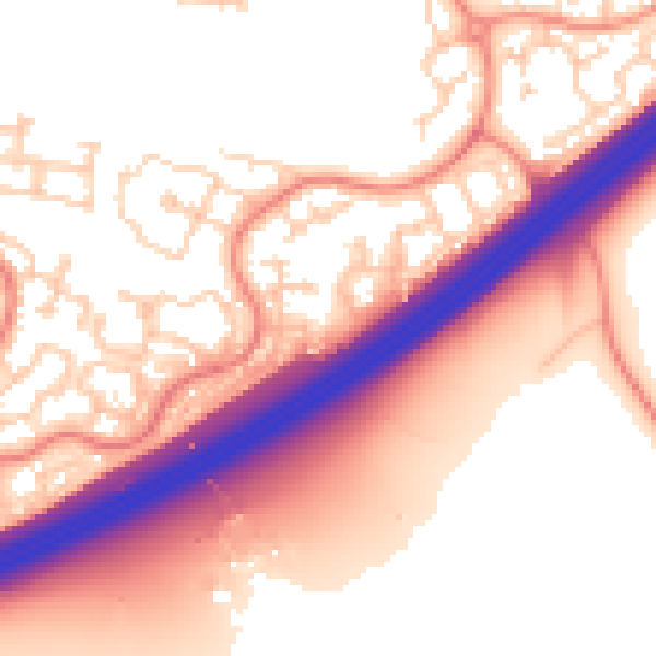 Daytime road noise heatmap for RG22 4RR