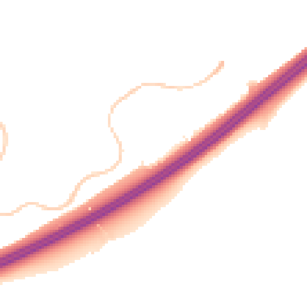 Night-time road noise heatmap for RG22 4RR
