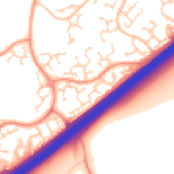 Daytime road noise heatmap for RG22 4RT