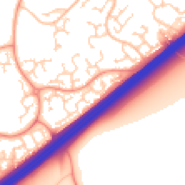 Daytime road noise heatmap for RG22 4RW