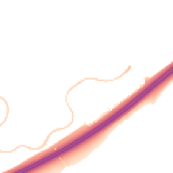 Night-time road noise heatmap for RG22 4RY