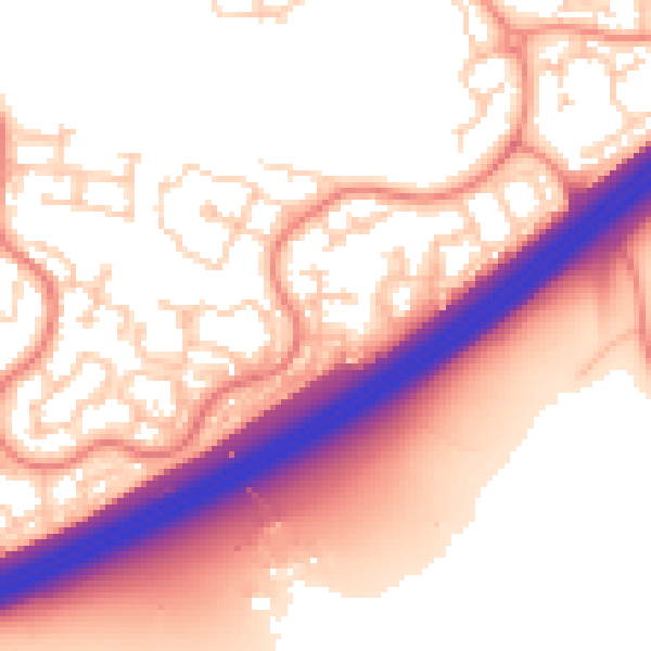 Daytime road noise heatmap for RG22 4RZ