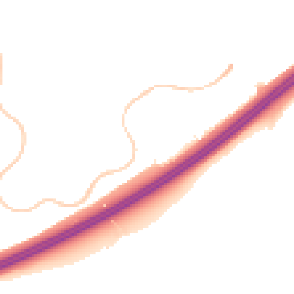 Night-time road noise heatmap for RG22 4RZ