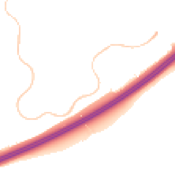Night-time road noise heatmap for RG22 4UF