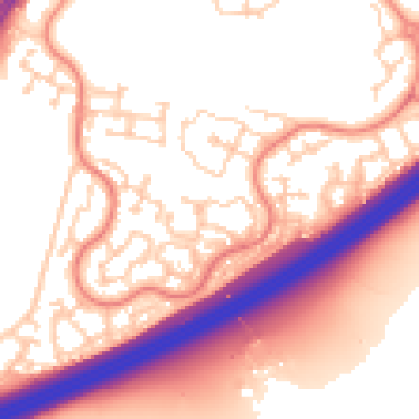 Daytime road noise heatmap for RG22 4UJ