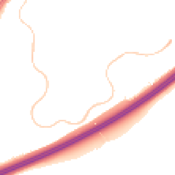 Night-time road noise heatmap for RG22 4UJ