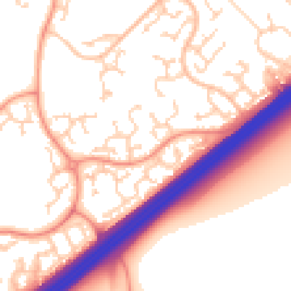 Daytime road noise heatmap for RG22 4UX