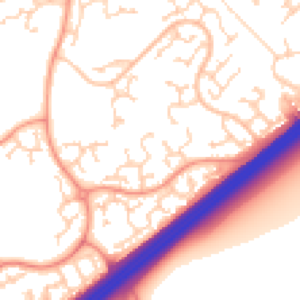 Daytime road noise heatmap for RG22 4UY