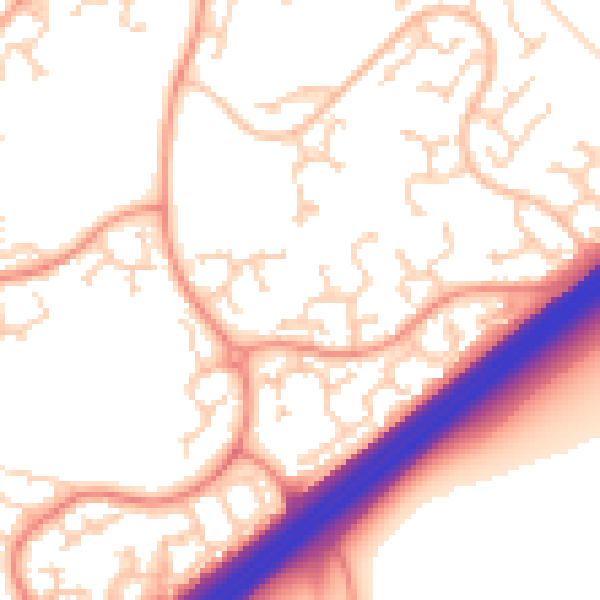 Daytime road noise heatmap for RG22 4UZ