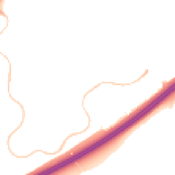 Night-time road noise heatmap for RG22 4WY