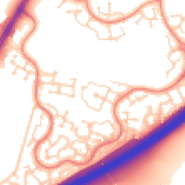 Daytime road noise heatmap for RG22 4WZ
