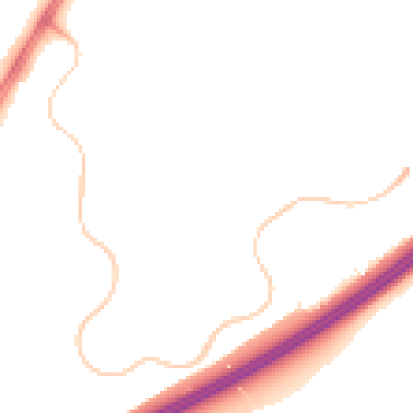 Night-time road noise heatmap for RG22 4WZ