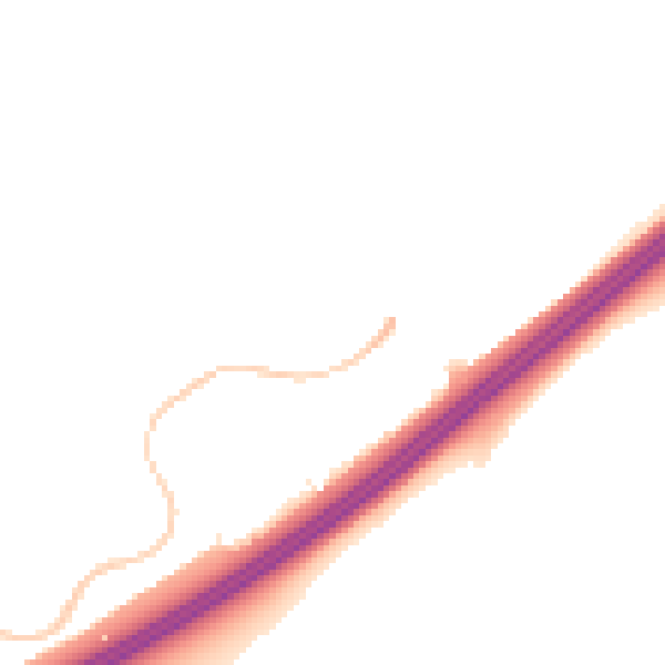 Night-time road noise heatmap for RG22 4XN