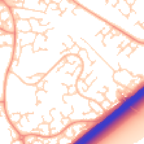 Daytime road noise heatmap for RG22 4XX