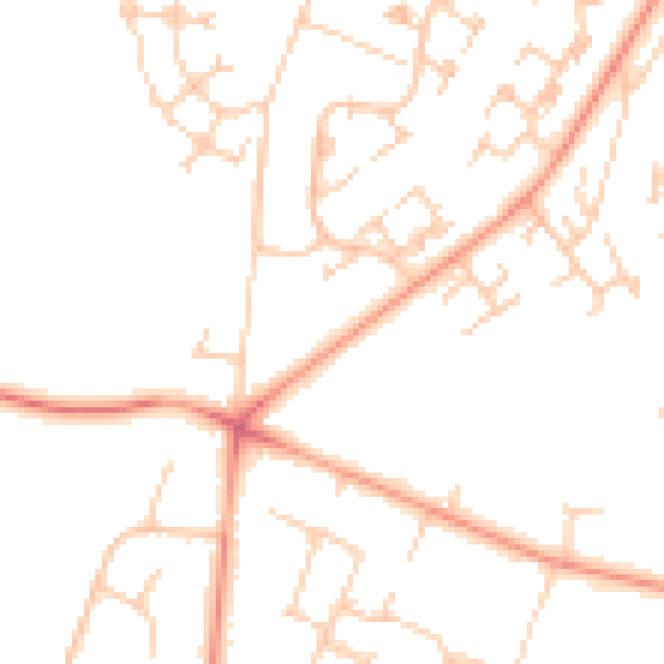Daytime road noise heatmap for RG22 5AR