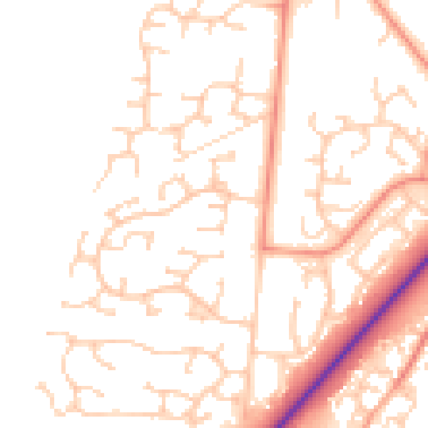 Daytime road noise heatmap for RG22 5JX