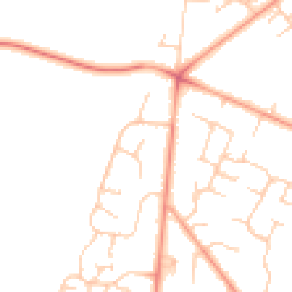 Daytime road noise heatmap for RG22 5PG