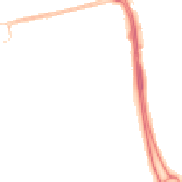 Night-time road noise heatmap for RG22 6AQ