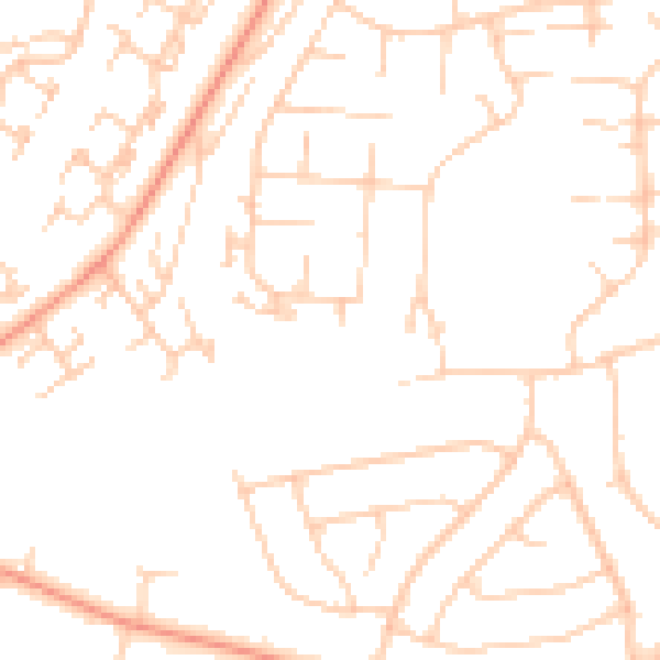 Daytime road noise heatmap for RG22 6BF