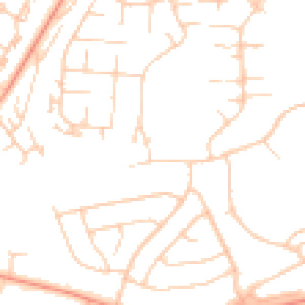 Daytime road noise heatmap for RG22 6RS