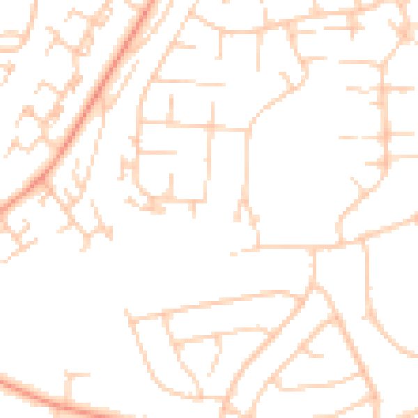 Daytime road noise heatmap for RG22 6SN