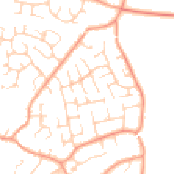 Daytime road noise heatmap for RG23 7AG