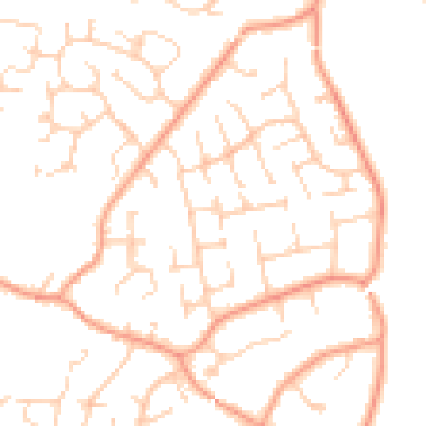Daytime road noise heatmap for RG23 7AL