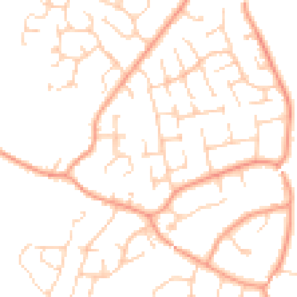 Daytime road noise heatmap for RG23 7AR