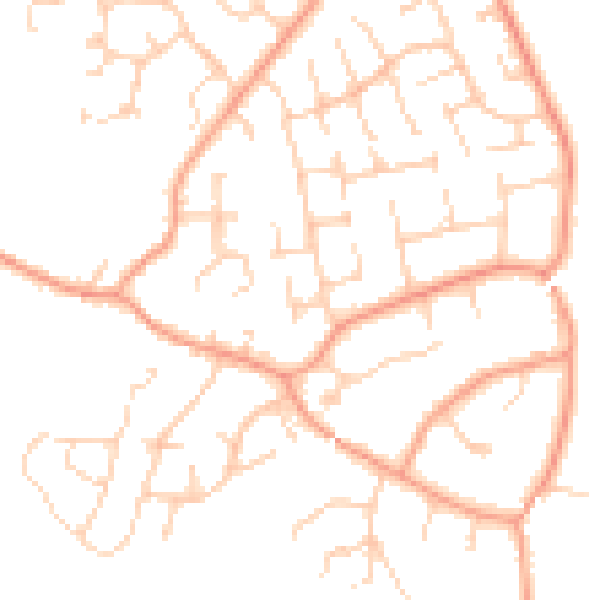 Daytime road noise heatmap for RG23 7AT